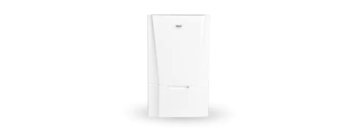 Ideal Vogue Max system boiler, modern white wall-mounted boiler for reliable home heating