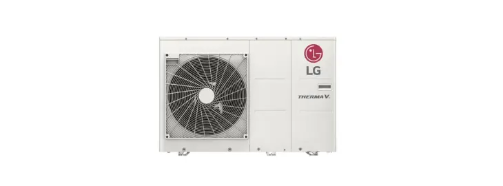 LG Therma V R32 air source heat pump outdoor unit.