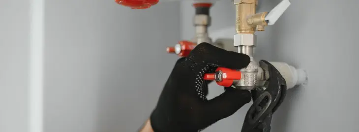 Close-up of PRV with visible discharge