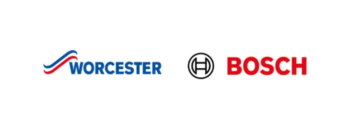 Worcester Bosch logo, a leading UK boiler brand known for energy-efficient heating solutions.