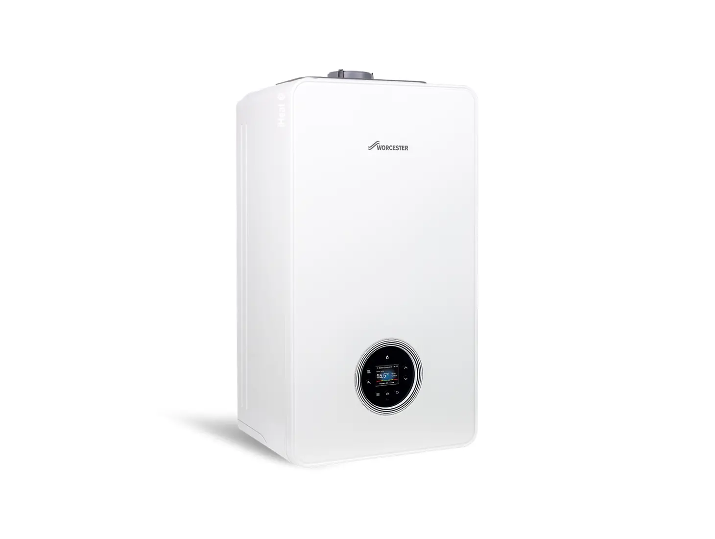 Worcester Bosch Greenstar 4000 combi boiler with circular control panel.